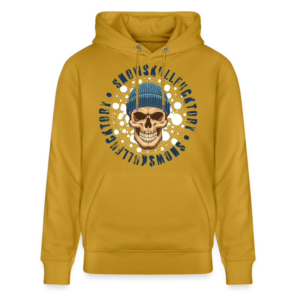 Unisex Hoodie mit SNOWSKULL PRINT - Ocker