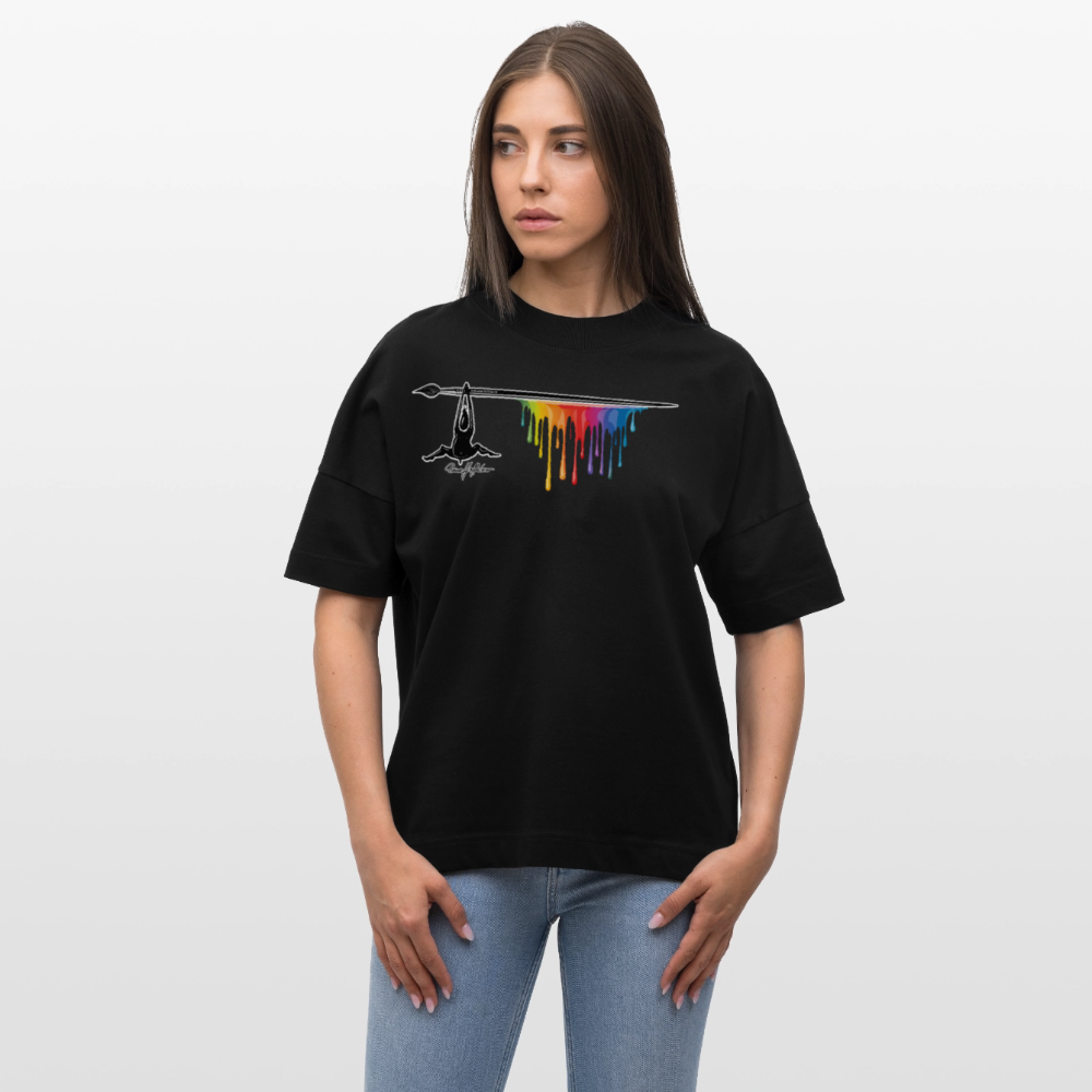 Oversized Unisex T-Shirt mit MÄNNLE PRINT - Schwarz