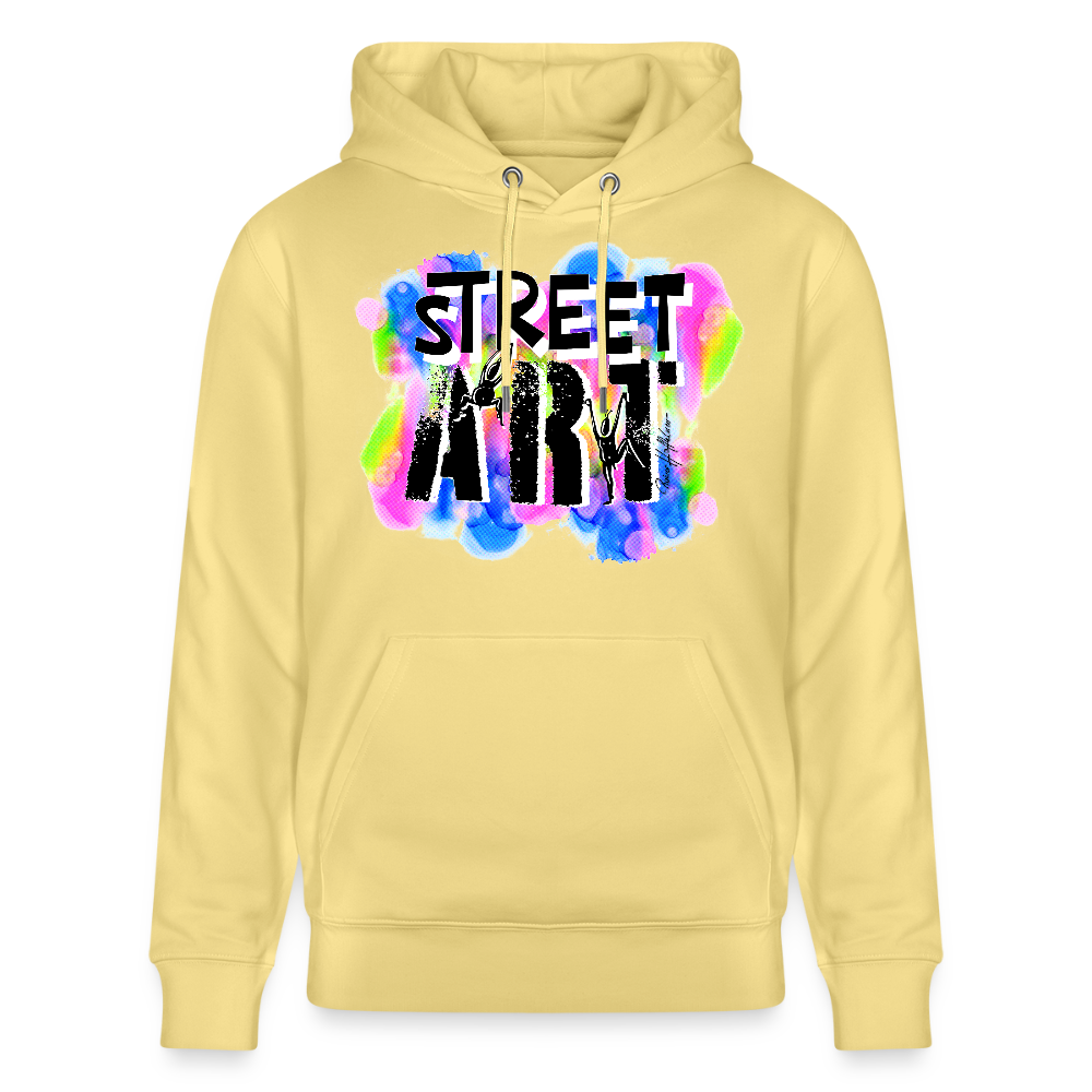 Unisex Bio-Hoodie mit STREET ART PRINT - Gelb Viva 
