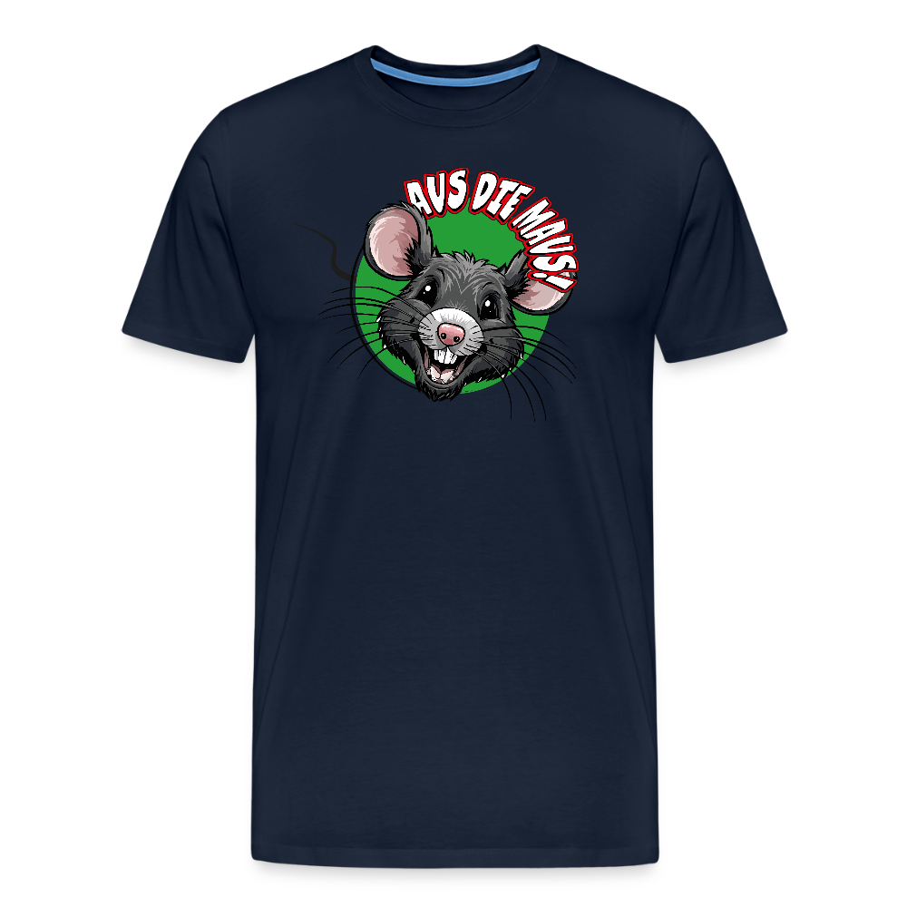 Männer Premium T-Shirt mit AUS DIE MAUS PRINT - Navy