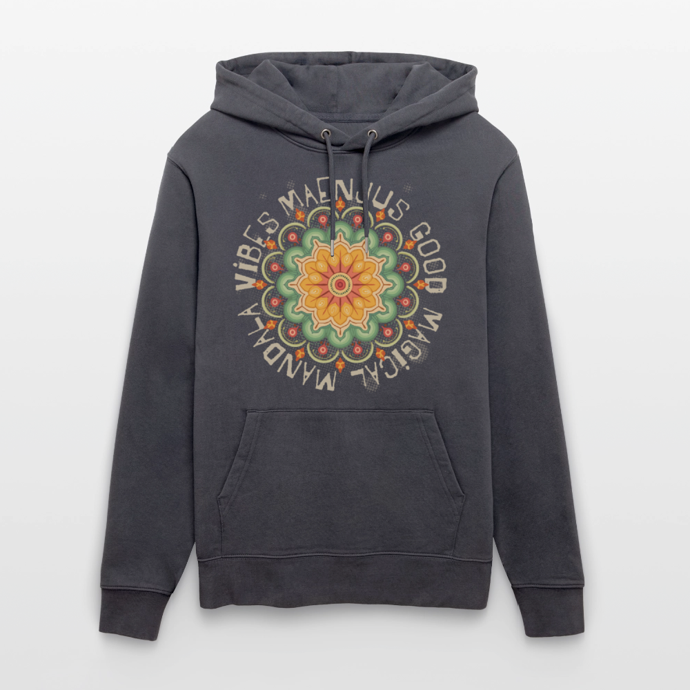 Unisex Bio-Hoodie mit MANDALA VIBES PRINT - Indigoblau