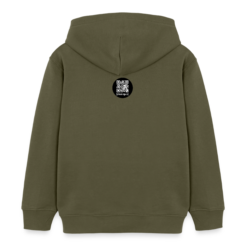 MNJS KIDS Bio-Hoodie mit DEEP FOREST GREEN TIGERRABBIT PRINT - Khaki