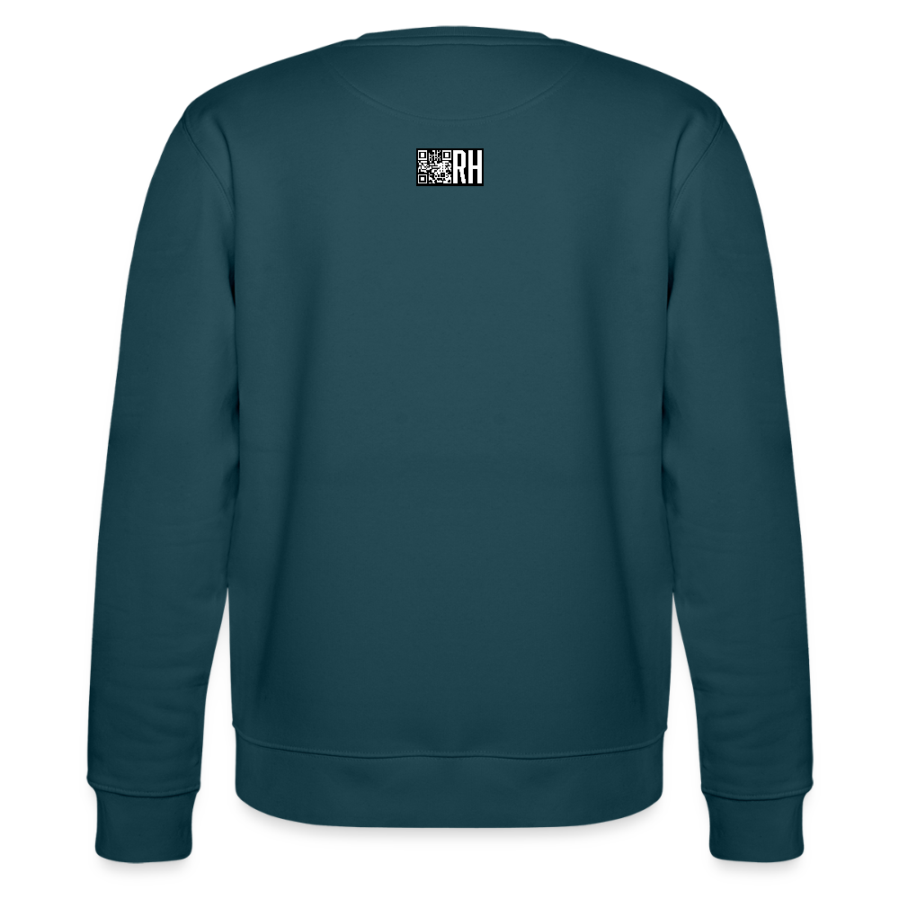 Unisex Bio-Sweatshirt mit TUSCHEMÄNNCHEN PRINT - Dunkles Petrol