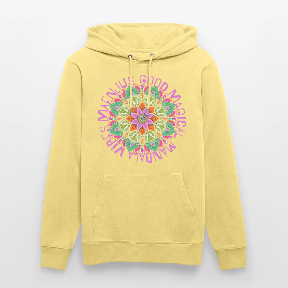 Unisex Bio-Hoodie mit MANDALA VIBES PRINT - Gelb Viva 