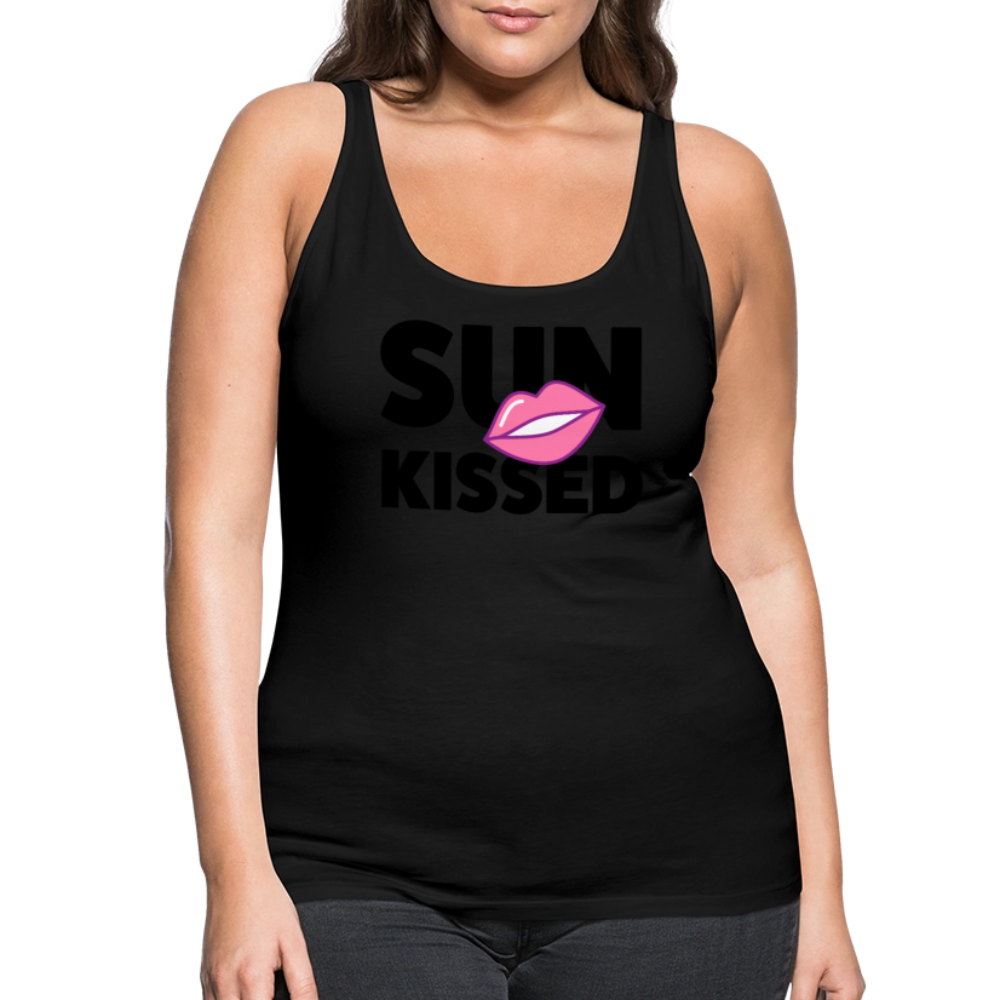 Frauen Premium Tank Top mit SUN KISSED PRINT - Schwarz