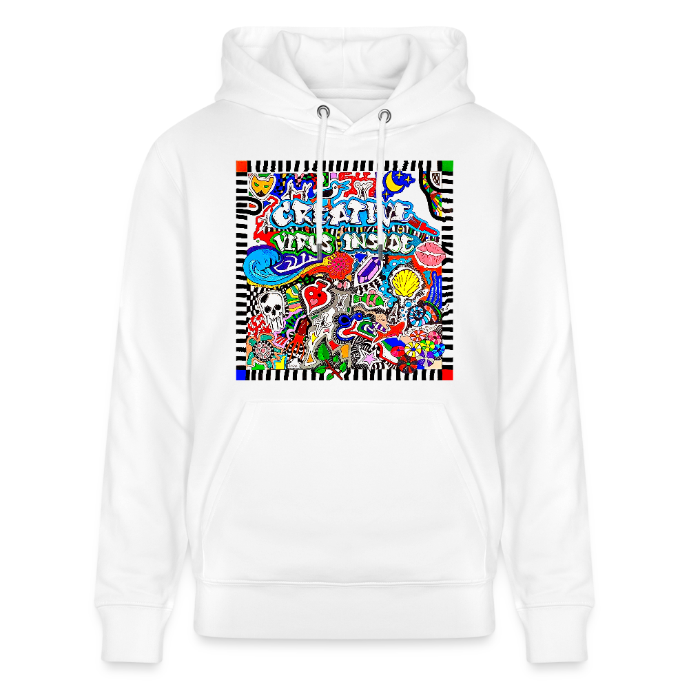 Unisex Bio-Hoodie mit CREATIVE VIRUS INSIDE PRINT - Weiß