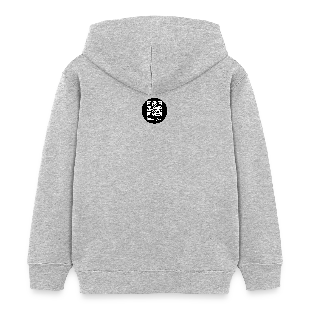 MNJS KIDS Bio-Hoodie mit DEEP FOREST GREEN TIGERRABBIT PRINT - Grau meliert
