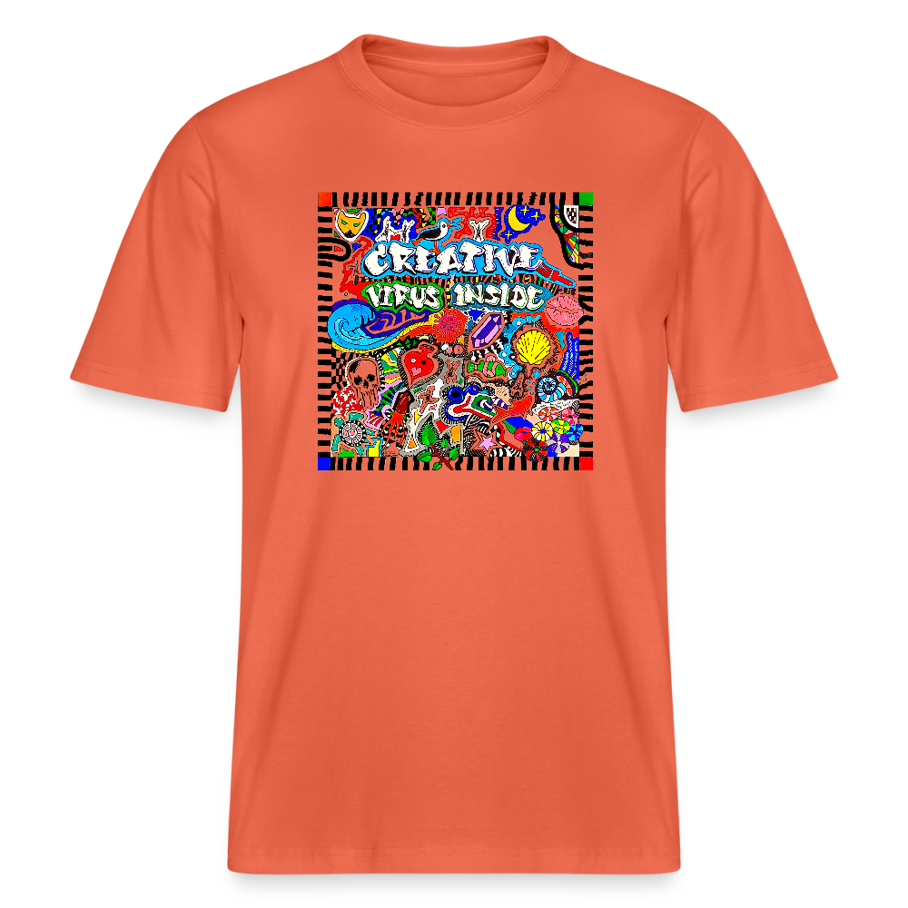 Unisex Bio-T-Shirt mit CREATIVE VIRUS INSIDE PRINT - Hellrot