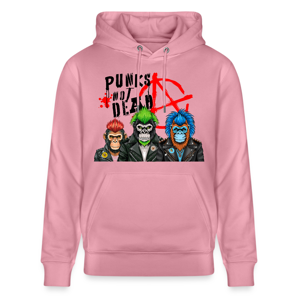 Unisex Hoodie mit PUNKS NOT DEAD PRINT - Lila Traum