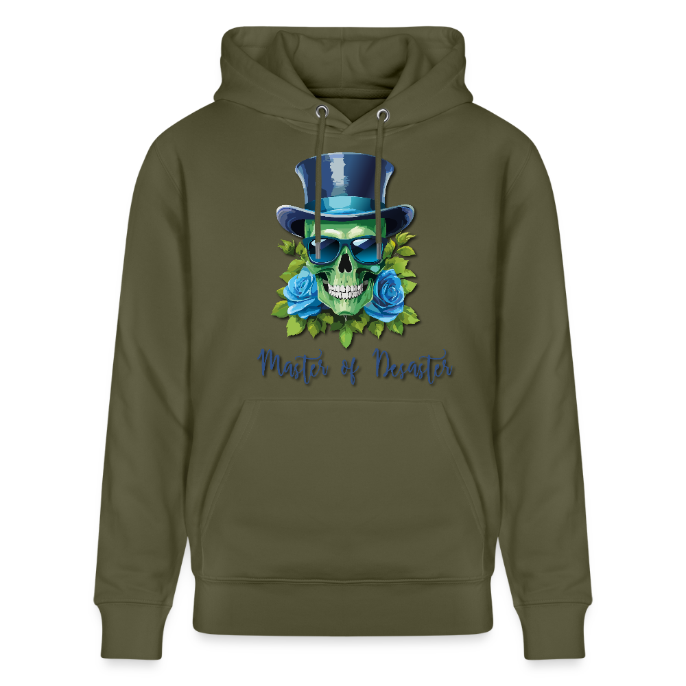 Unisex Hoodie mit MASTER OF DESASTER SKULL PRINT - Khaki Grün