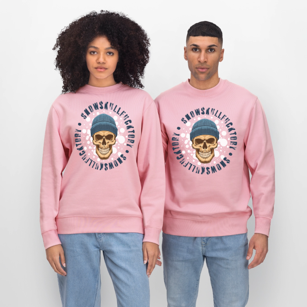 Unisex Bio-Sweatshirt mit SNOWSKULL PRINT - Hellrosa