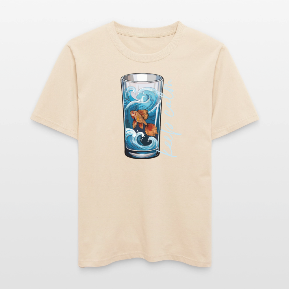 Unisex Bio-T-Shirt mit KEEP CALM PRINT - Weißgrau