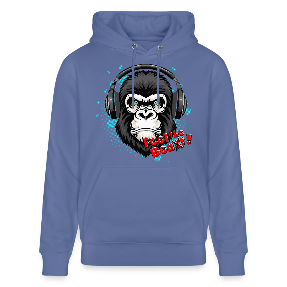 Unisex Hoodie mit FEEL THE BEA(S)T PRINT - Blau