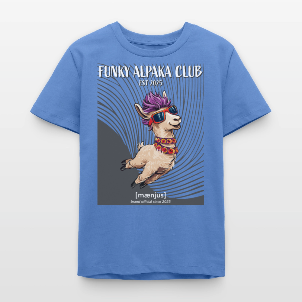 MNJS TEENS Bio T-Shirt mit FUNKY ALPAKA CLUB PRINT - Blau