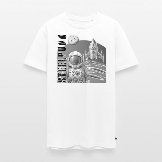 Männer Premium T-Shirt mit STEELPUNK PRINT - Weiß