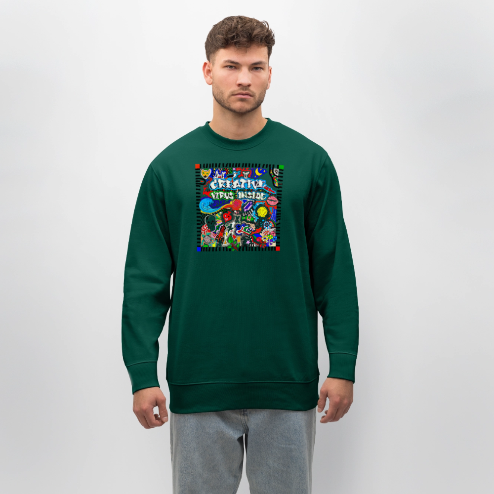 Unisex Bio-Sweatshirt mit CREATIVE VIRUS INSIDE PRINT - Forest