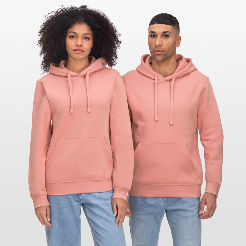 Unisex Bio-Hoodie mit DELICATEZZA SARDINE PRINT Rückseite - Altrosa
