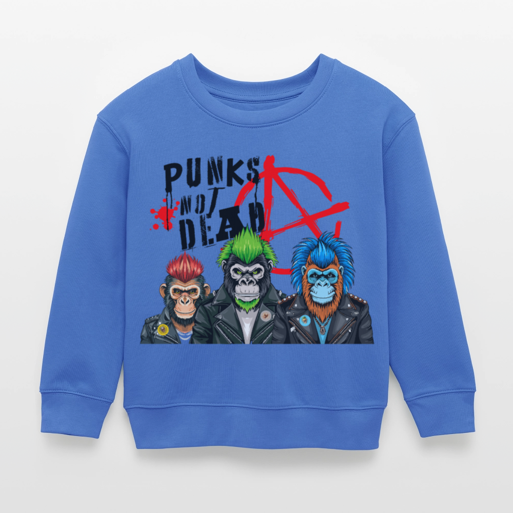 MNJS KIDS Mini Changer Bio Sweatshirt mit PUNKS NOT DEAD PRINT - carolina Blue