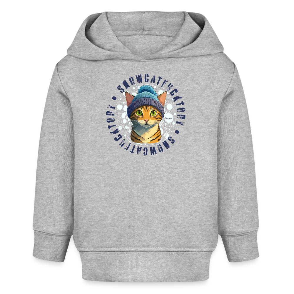 MNJS KIDS Bio Hoodie mit SNOWCATFUCKTORY PRINT - Grau meliert