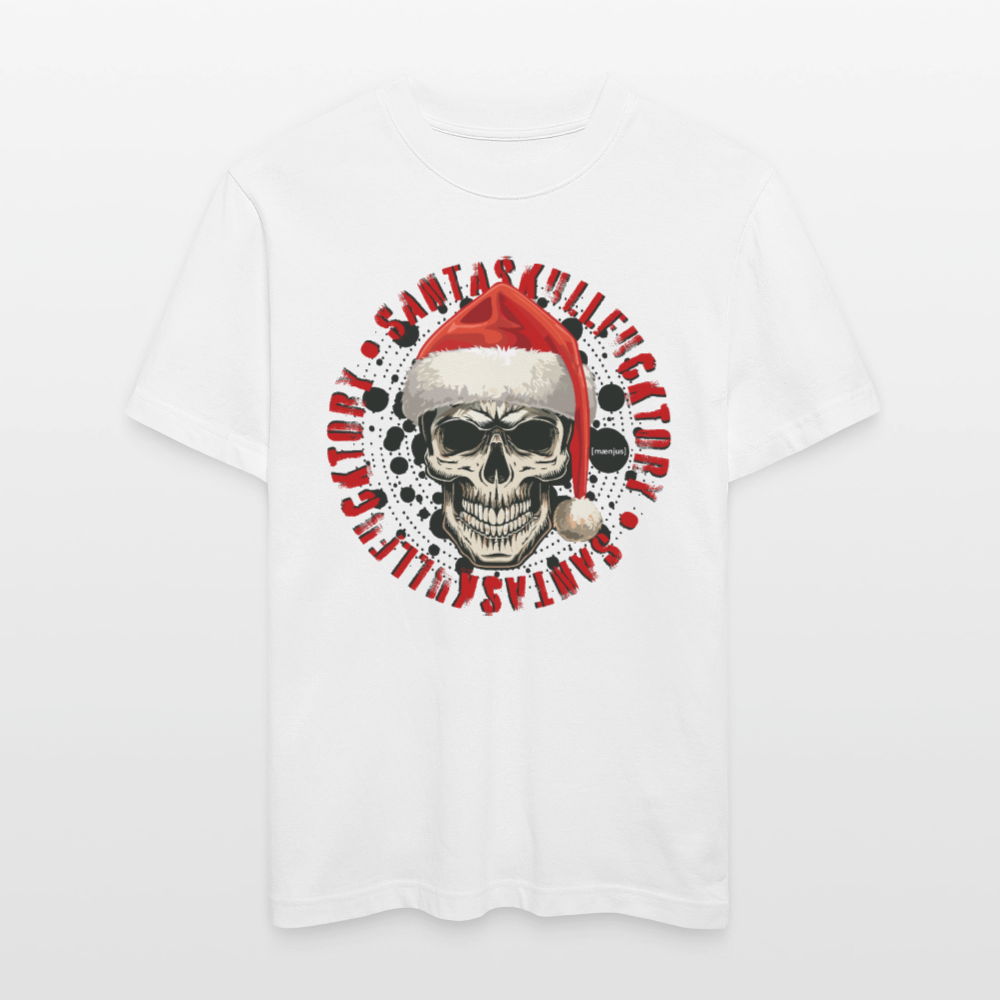 Unisex Bio-T-Shirt mit SANTASKULL FUCKTORY PRINT - Weiß