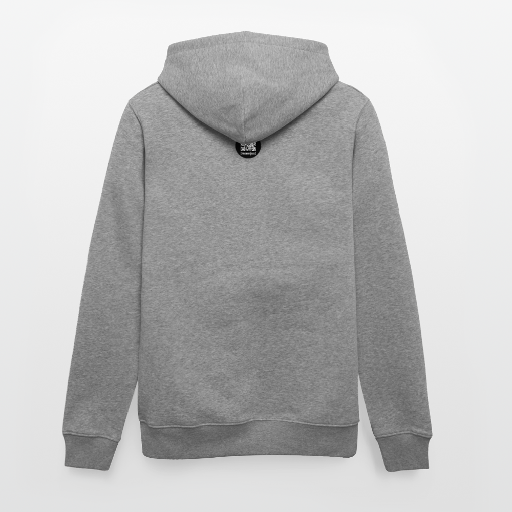 Unisex Bio-Hoodie mit OACHKATZL PRINT - Hellgrau marmoriert