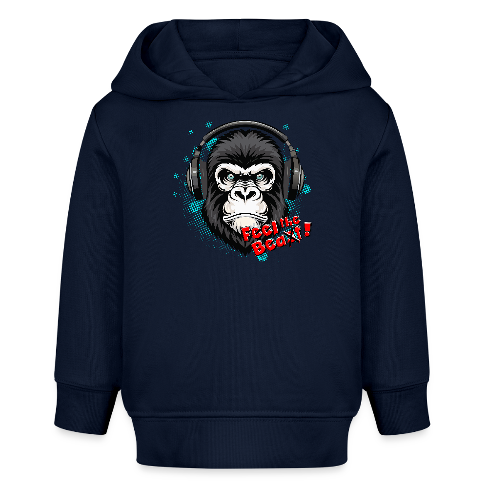 MNJS KIDS Bio Hoodie mit FEEL THE BEA(S)T PRINT - Navy