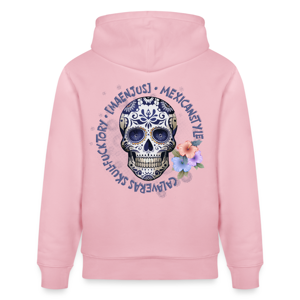 Unisex Hoodie mit MAENJUS MEXICANSTYLE PRINT Vorder- und Rückseite - Hellrosa