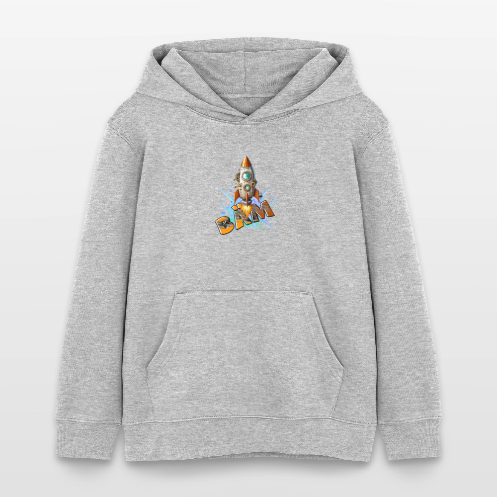 MNJS KIDS Bio-Hoodie mit BÄM PRINT - Grau meliert