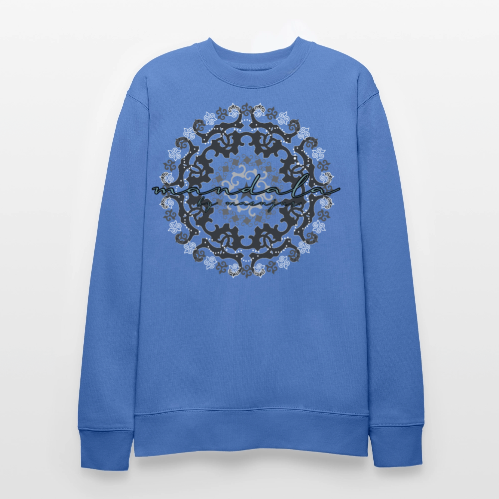 Unisex Bio-Sweatshirt mit BLACK MANDALA PRINT - Blau
