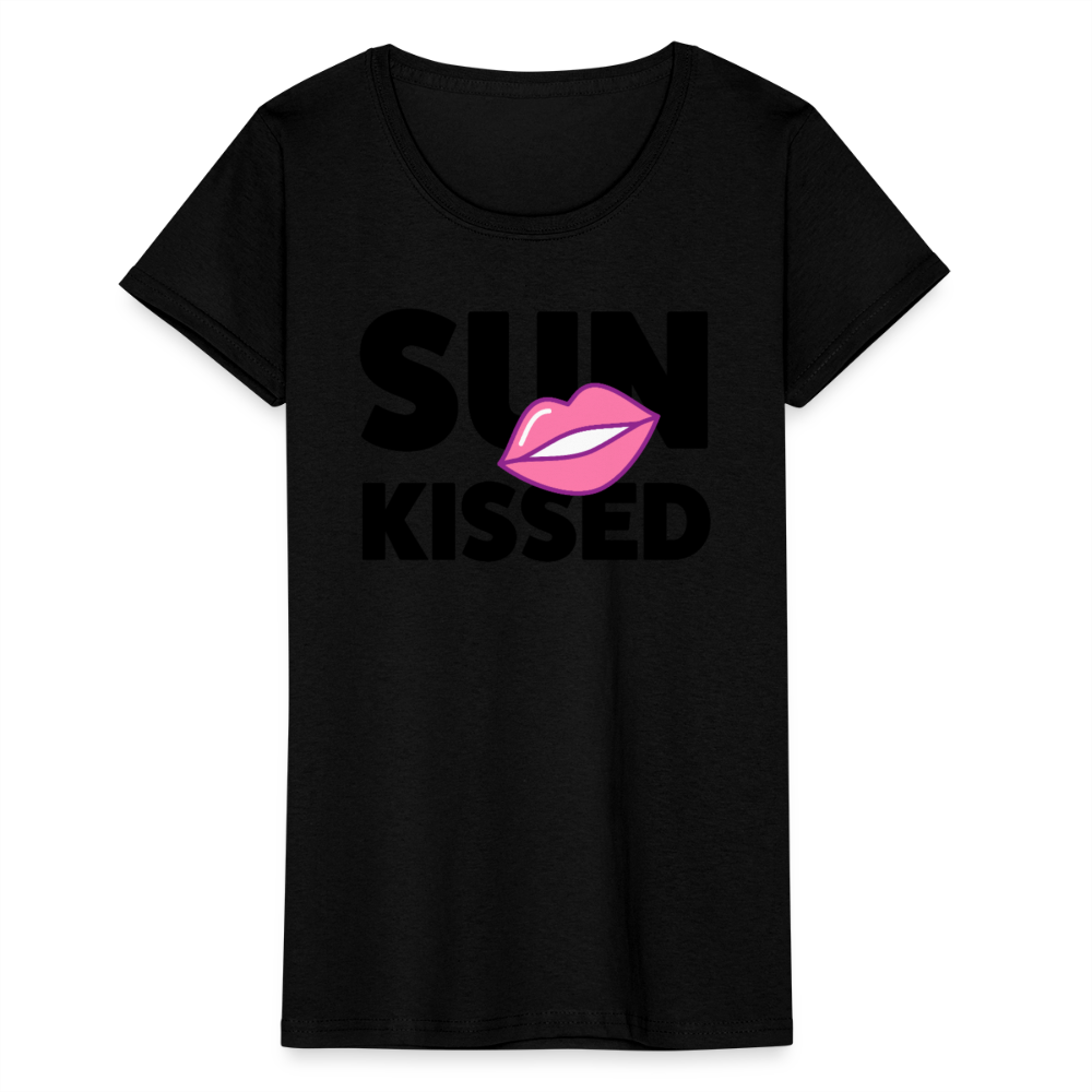 Frauen-T-Shirt mit SUN KISSED PRINT - Schwarz