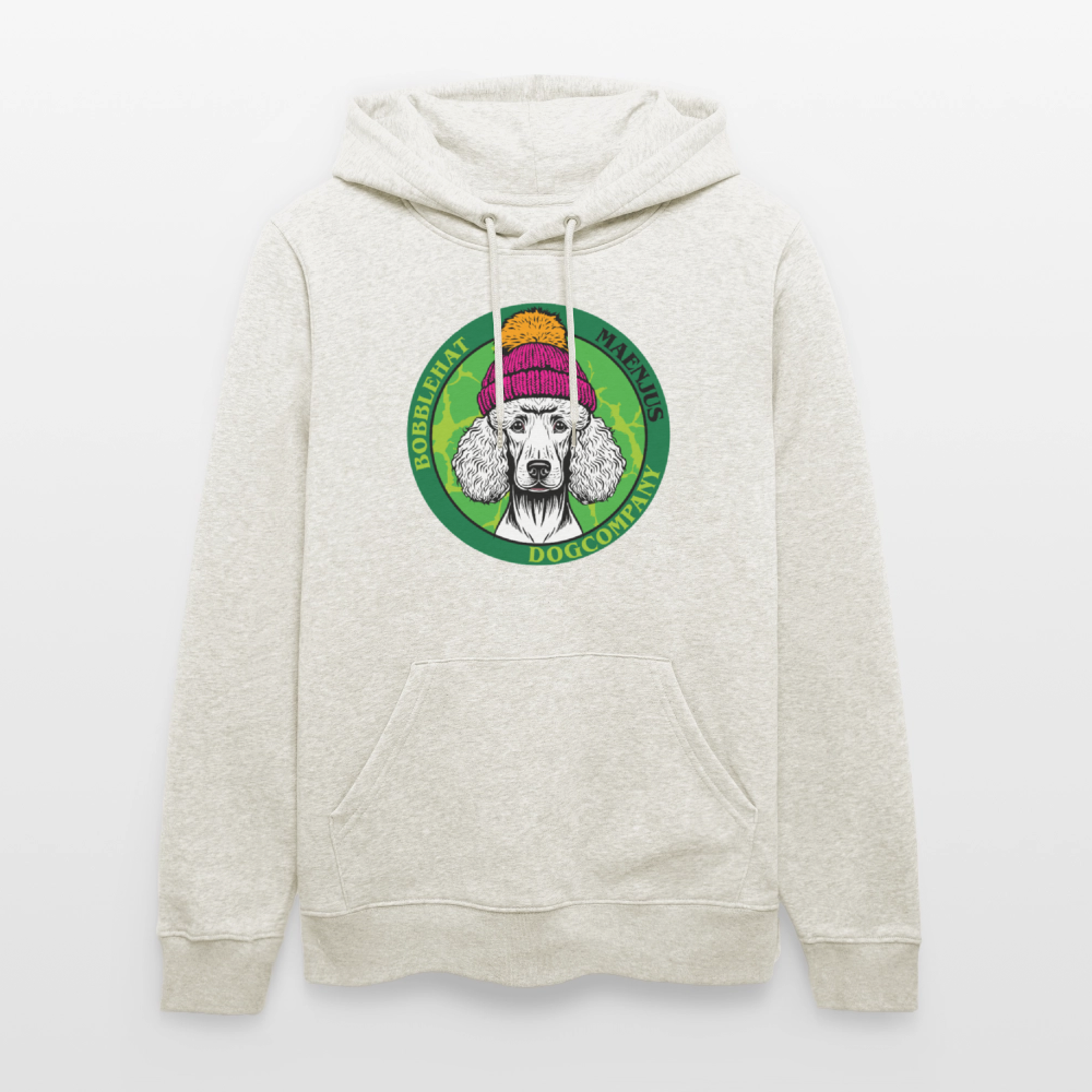 SUnisex Bio-Hoodie mit BOBBLEHAT DOGCOMPANY PRINT - Beige meliert