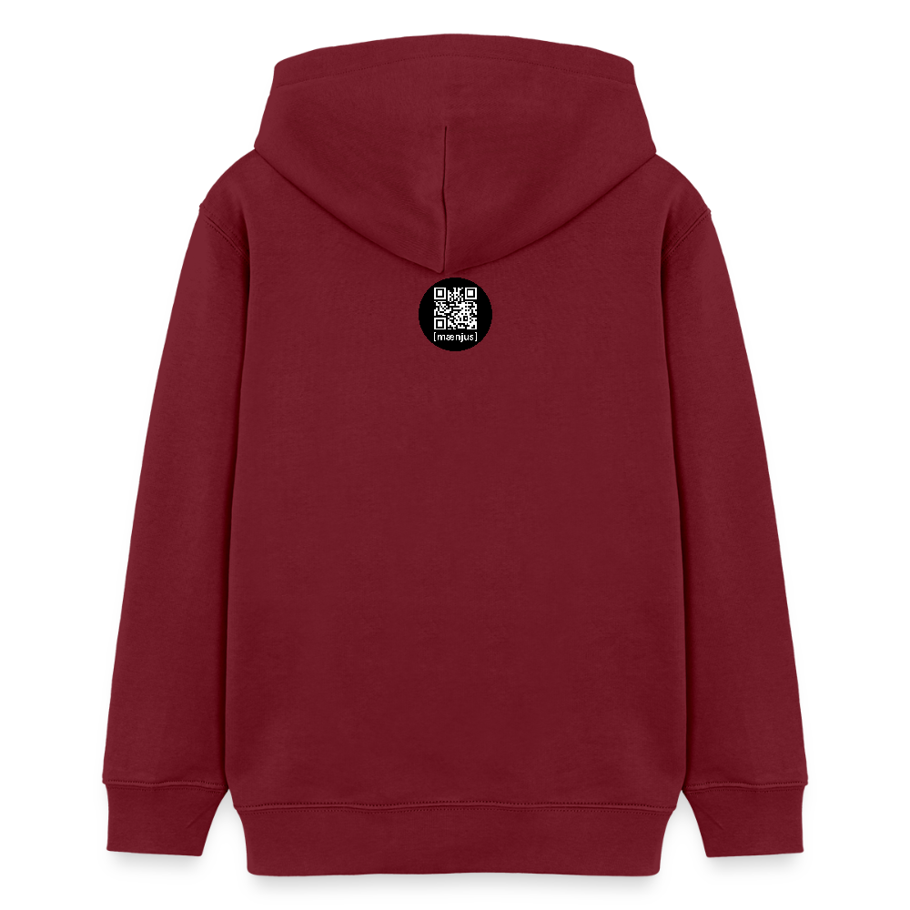 MNJS TEENS Bio-Hoodie mit WELCOME TO THE JUNGLE PRINT - Burgunderrot