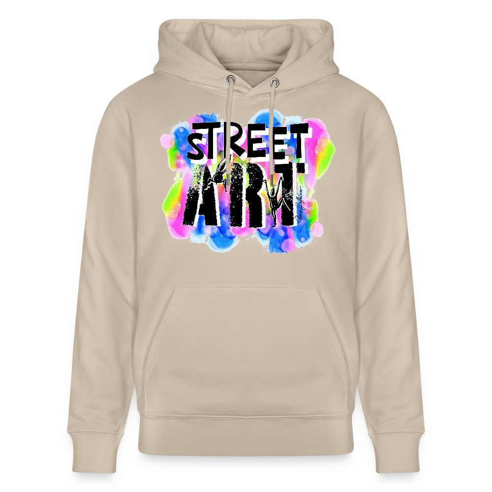 Unisex Bio-Hoodie mit STREET ART PRINT - Beige