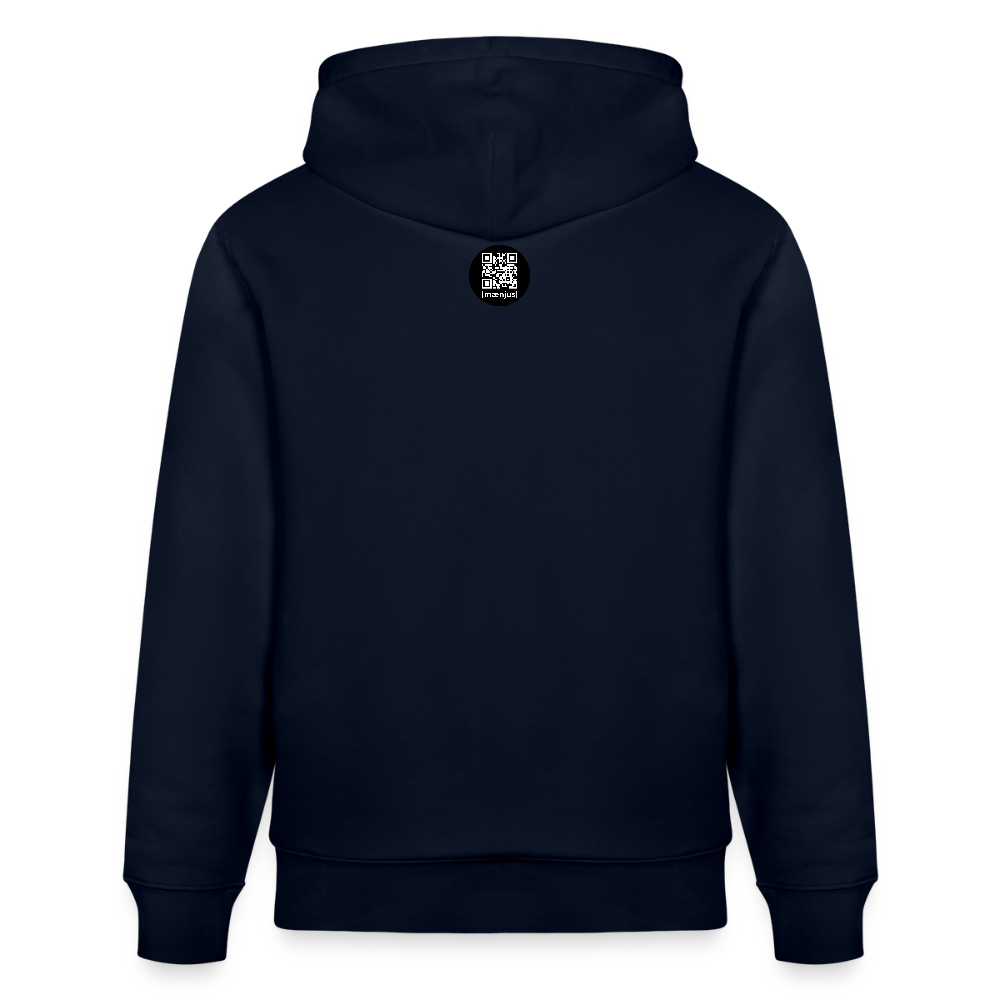 Unisex Bio-Hoodie mit SANTASKULL FUCKTORY PRINT - Navy