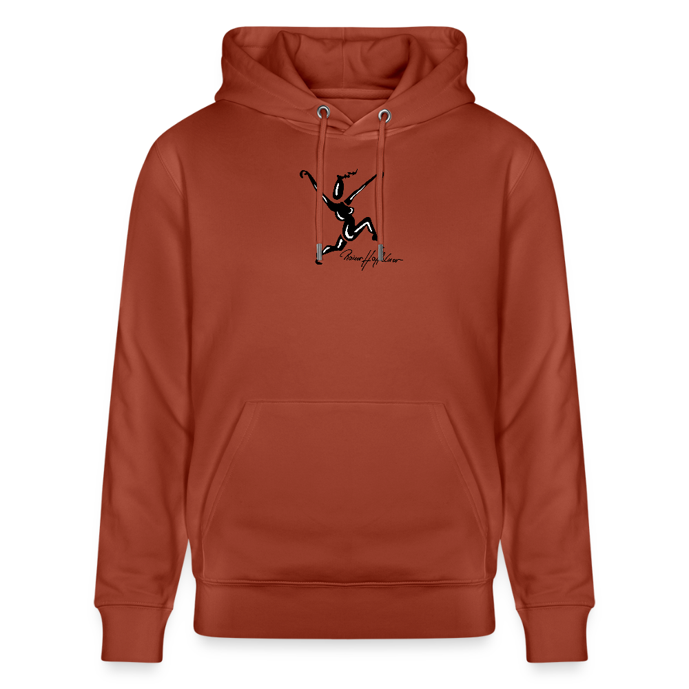 Unisex Bio-Hoodie mit TUSCHEWEIBCHEN PRINT - Terrakotta