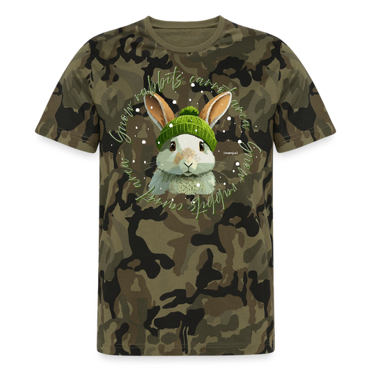 Männer Camo T-Shirt mit SNOW RABBITS CARROT AREA PRINT - Grün camouflage