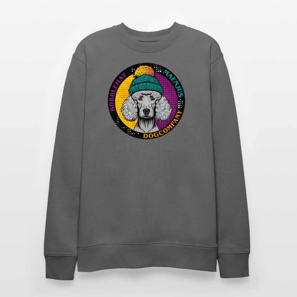 Unisex Bio-Sweatshirt mit BOBBLEHAT DOGCOMPANY PRINT - Anthrazit