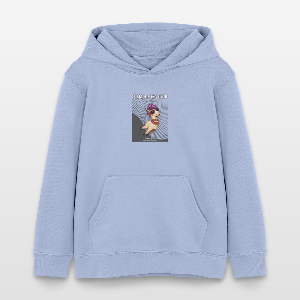 MNJS KIDS Bio-Hoodie mit FUNKY ALPAKA CLUB PRINT - Sky