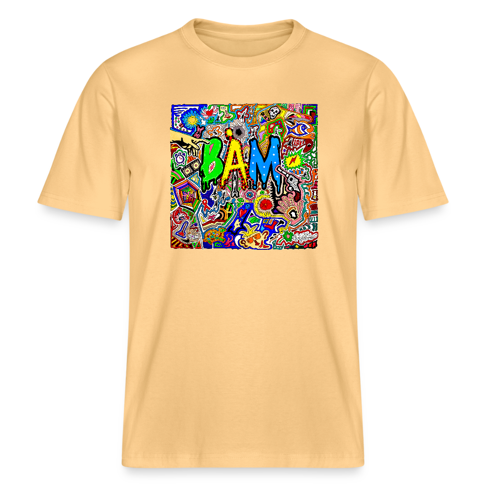 Unisex Bio-T-Shirt mit BÄM PRINT - Hellgelb