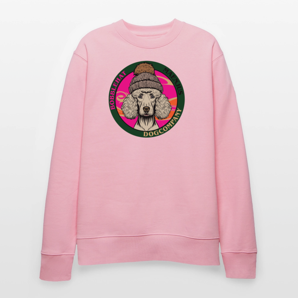 Unisex Bio-Sweatshirt mit BOBBLEHAT DOGCOMPANY PRINT - Hellrosa