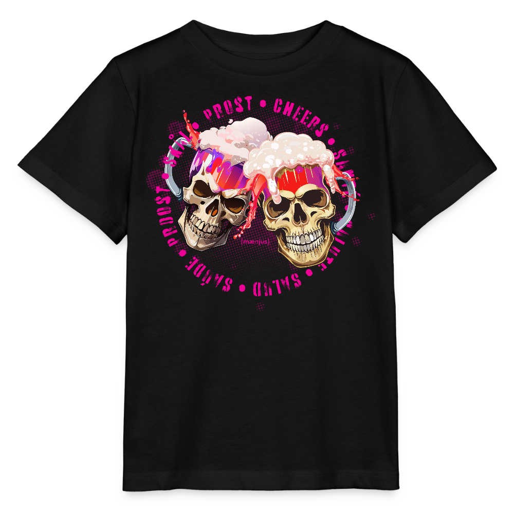 MNJS KIDS Bio T-Shirt mit OKOTBERFEST EDITION GIRLS PRINT - Schwarz