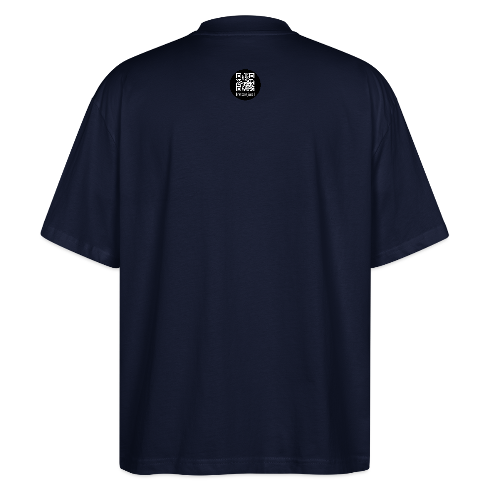 Oversized Unisex Bio T-Shirt mit SCHROTTWICHTEL PRINT - Navy