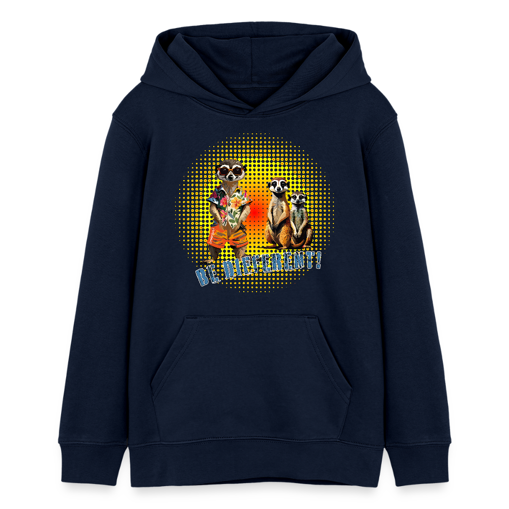 MNJS TEENS Bio-Hoodie mit BE DIFFERENT PRINT - Navy