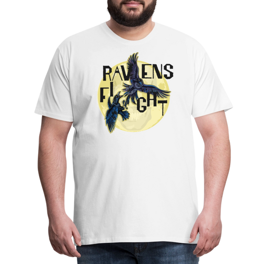 Männer Premium T-Shirt mit RAVENS FIGHT PRINT - Weiß