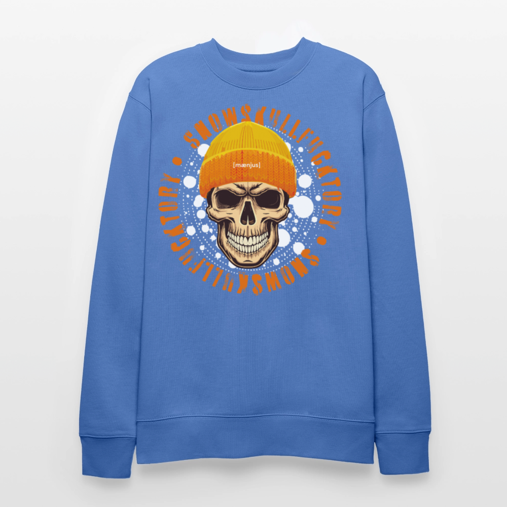 Unisex Bio-Sweatshirt mit SNOWSKULL FUCKTORY PRINT - Blau