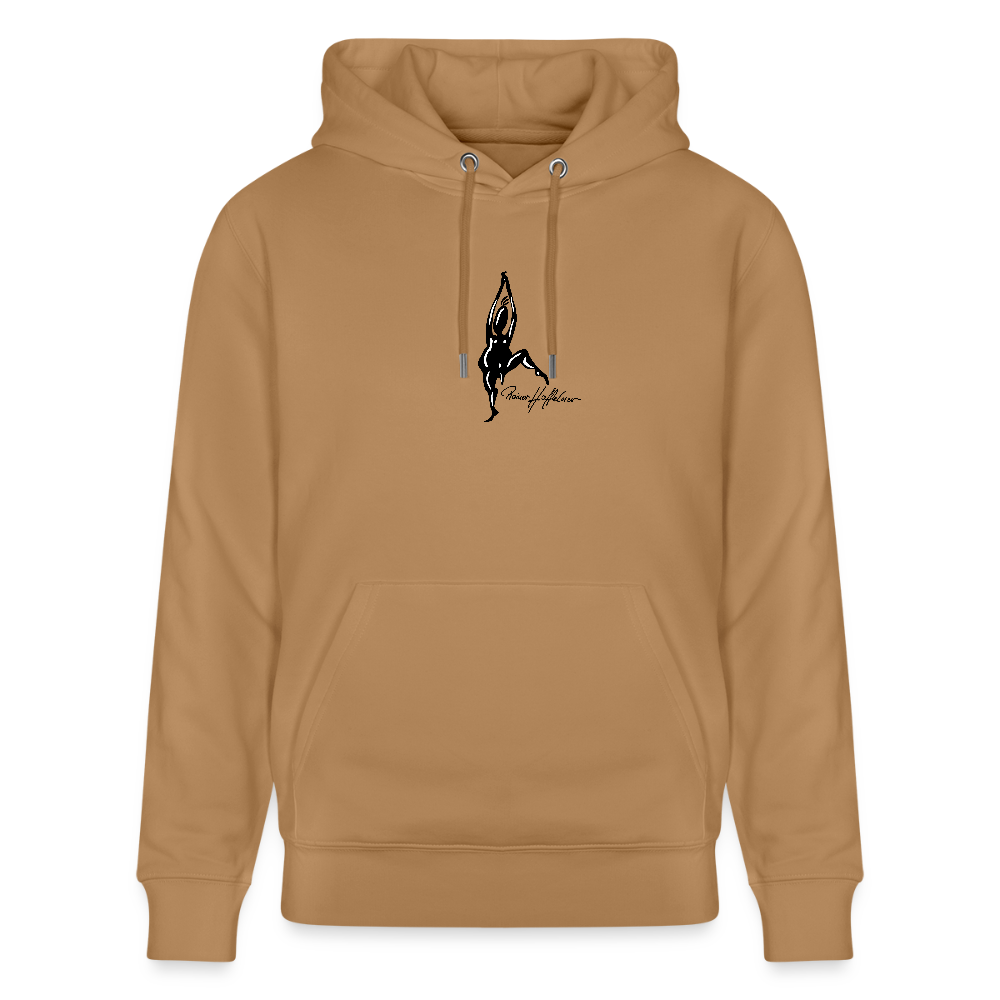 Unisex Bio-Hoodie mit TUSCHEMÄNNCHEN PRINT - Karamell 
