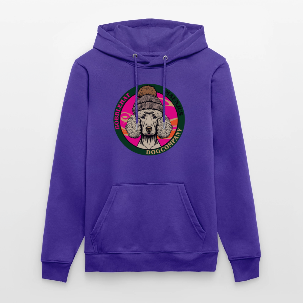 SUnisex Bio-Hoodie mit BOBBLEHAT DOGCOMPANY PRINT - Purple Love 