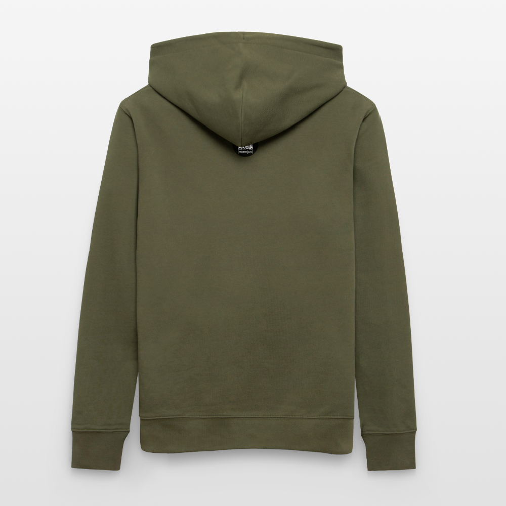 Unisex Bio-Hoodie mit MAENJUS SUBMARINE SHIPYARD PRINT - Khaki Grün