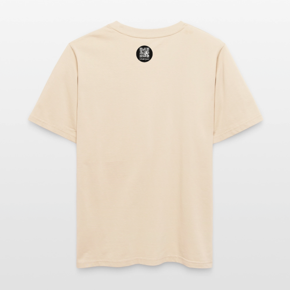 Unisex Bio-T-Shirt mit FEUERHERZ ORANGE PRINT - Weißgrau