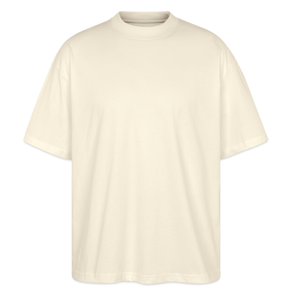 Oversized Unisex T-Shirt mit STEELPUNK PRINT Rückseite - Weißgrau